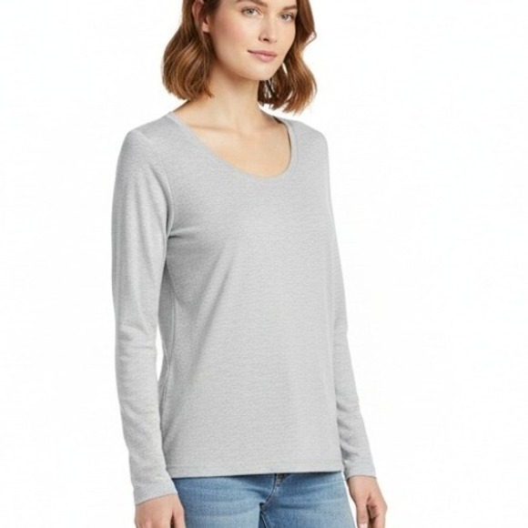 Nike Tops - Nike Shirt Womens Medium‎ Gray Dri-FIT Open Back Long Sleeve Training Top Casual